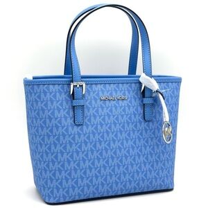 Michael Kors XS Jet Set Travel Top Zip Tote Bag Blue